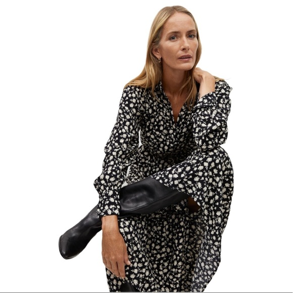 Mango Ruffle printed dress - Picture 2 of 4